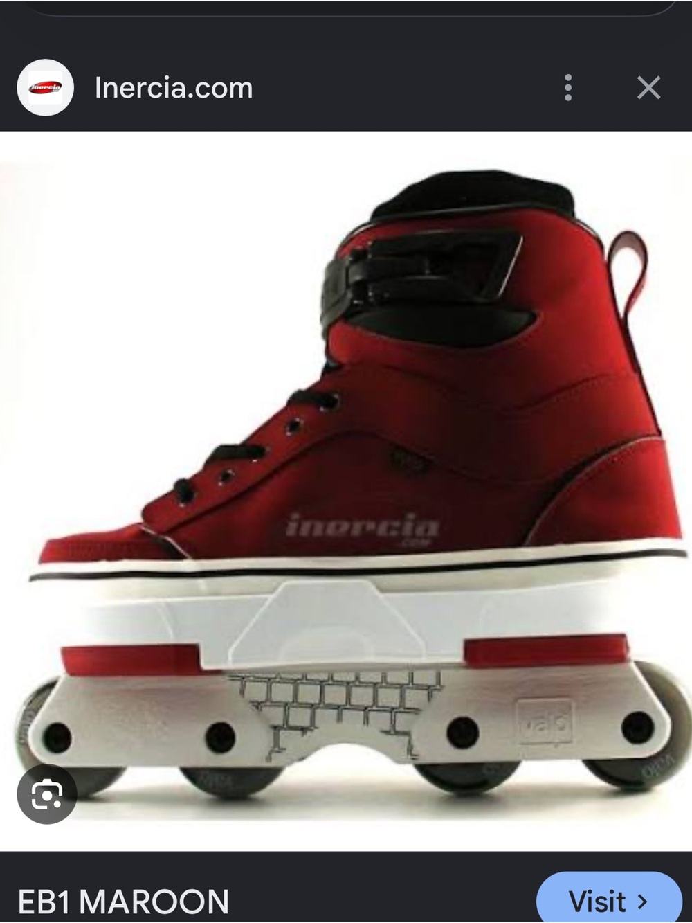 Kids' Maroon Water-Friendly Inline Skate Shoe
